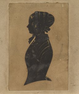 Silhouet van een dame, c. 1800-1850 door American School